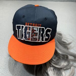 Detroit Tigers Hat Cap Baseball Blue Boys 47 Brand Block Letters Youth Kids Vent